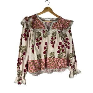 Entro Boutique Ruffle Shoulder Blouse Medium